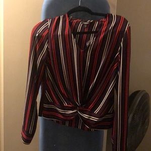 Red striped express shirt
